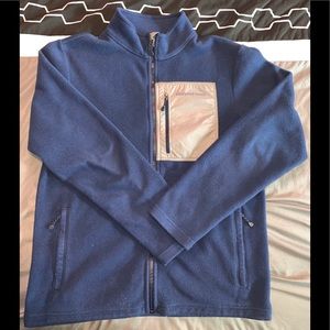 Vineyard Vines Harbor Fleece Blue Full-Zip Jacket